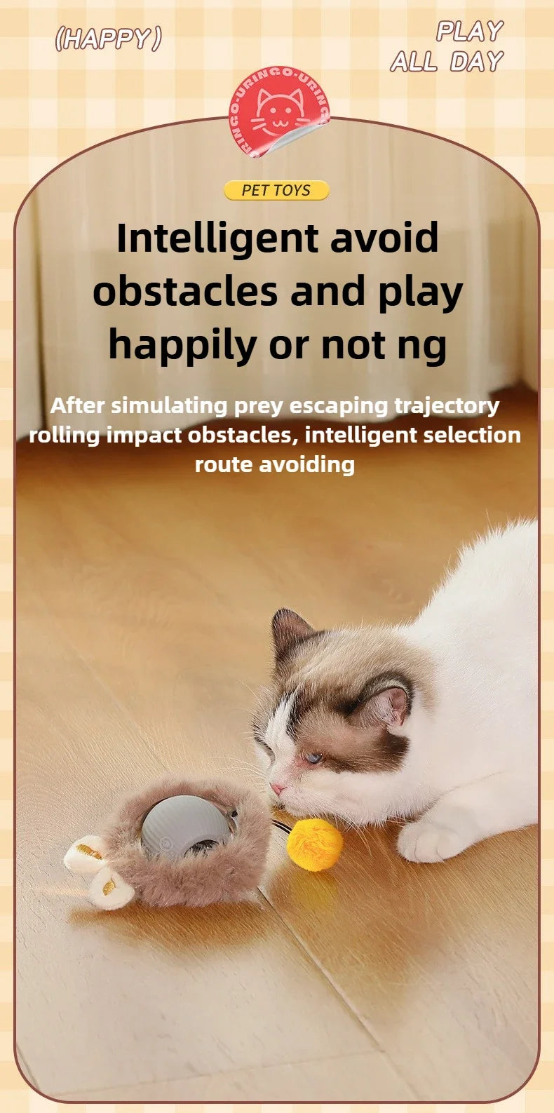 Interactive Self-Moving Cat Ball Toy